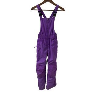 Lands' End Ski Winter Overall Bibs Purple Grow-a-Longs Girl's Size 10
